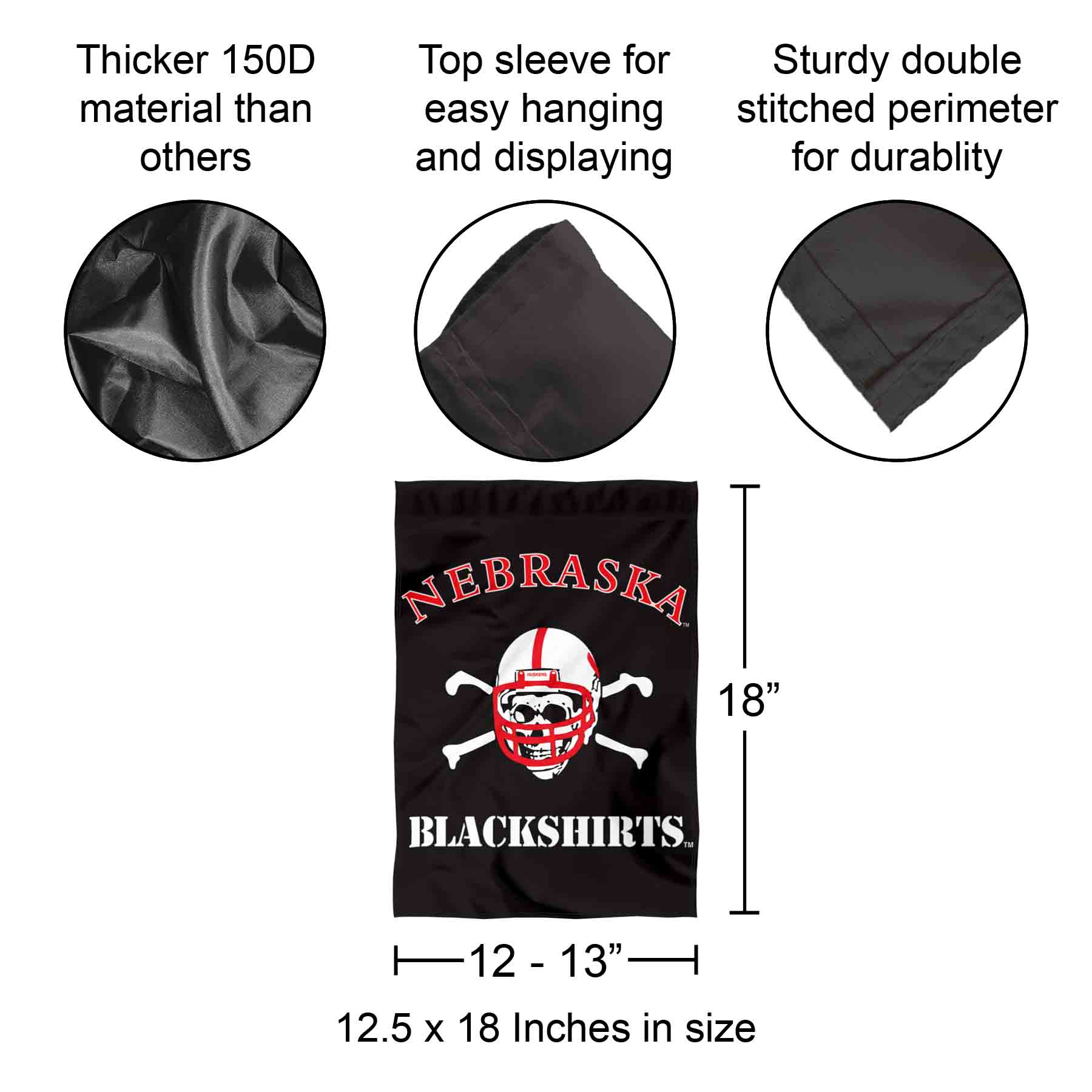 Nebraska Cornhuskers Garden Flag and Yard Banner