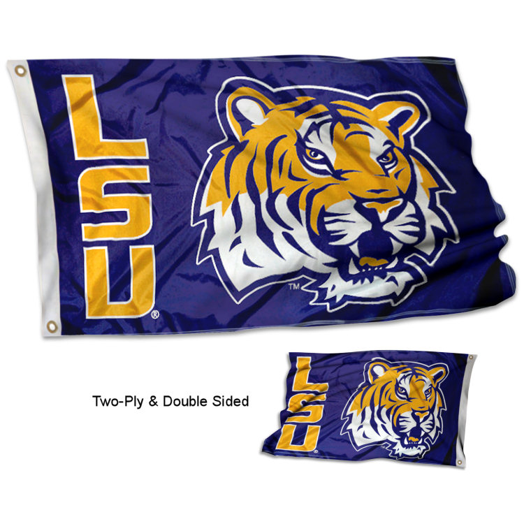 high quality genuine LSU Tigers Banner Flag Louisiana State Double ...