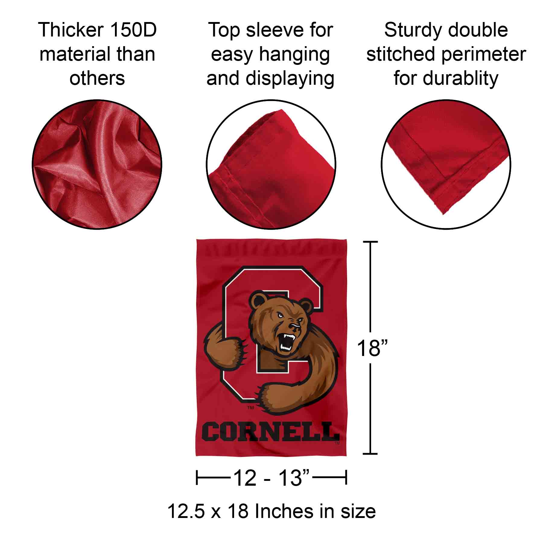 Cornell Big Red Garden Flag Yard Banner