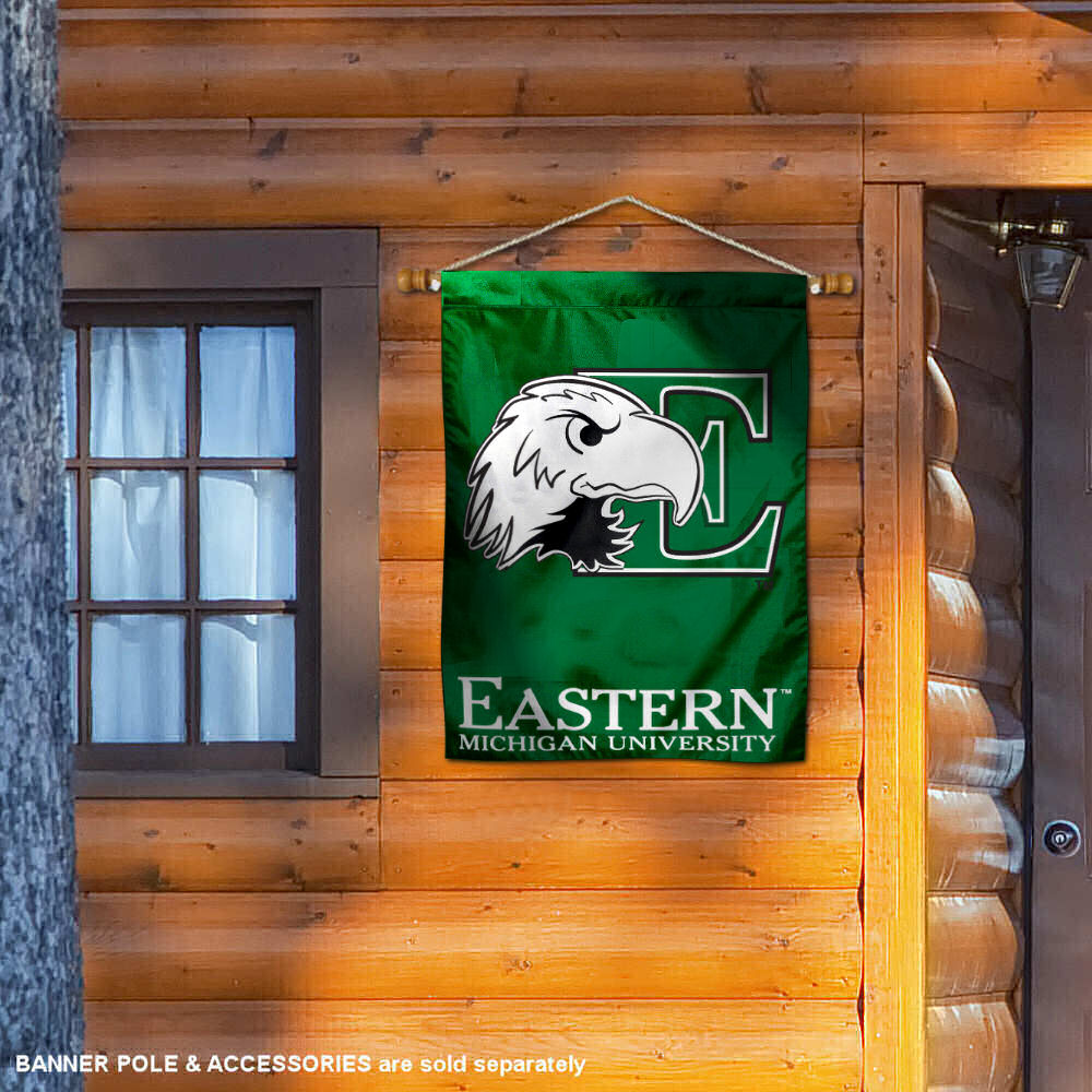 Eastern Michigan Eagles EMU University College House Flag