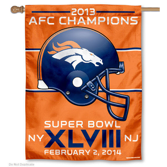 Denver Broncos 2013 AFC Champs House Banner Flag