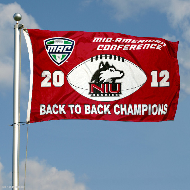 NIU MAC 2012 Football Champions Flag and Banner 