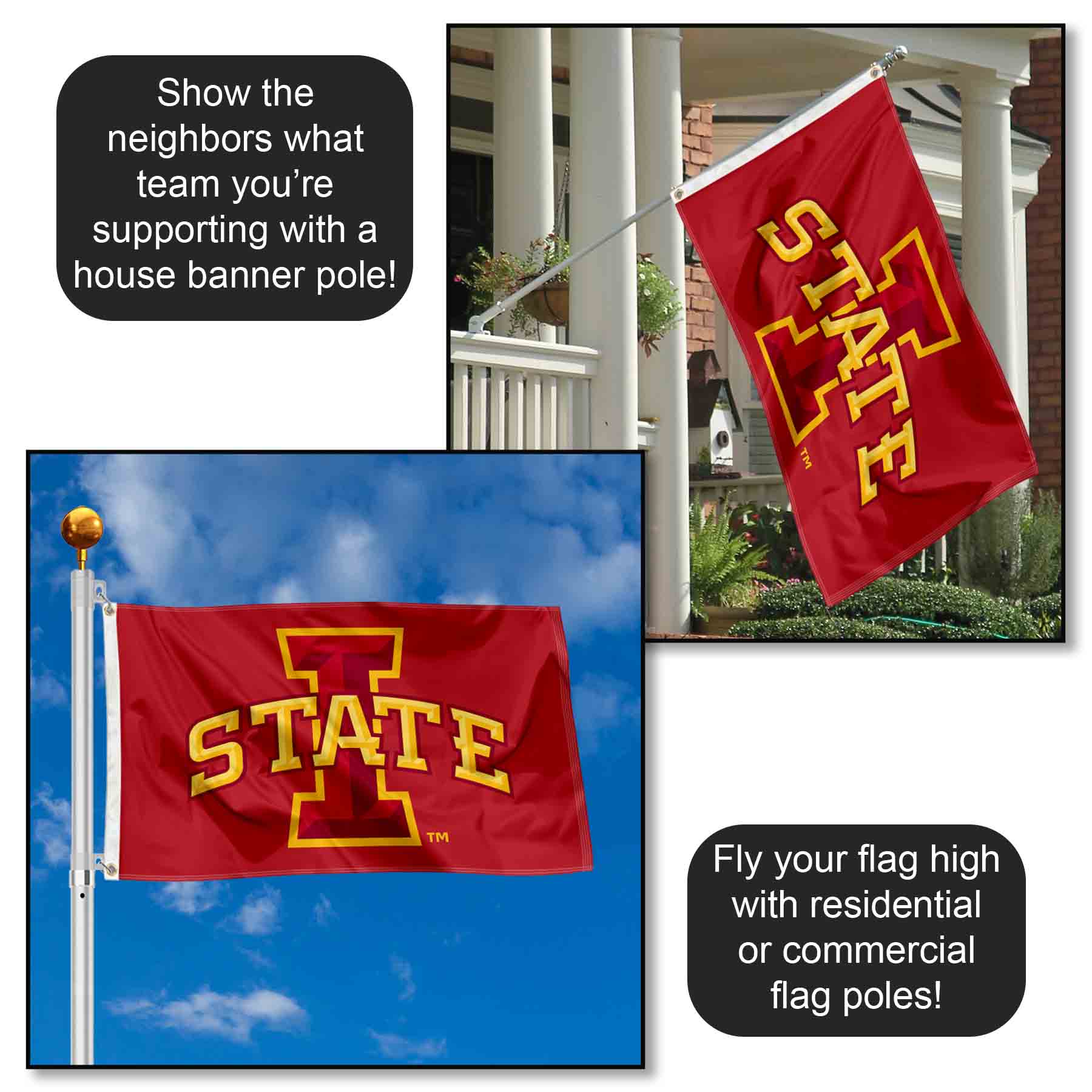 Iowa State University Cyclones Flag Isu Large 3x5 816844014925 Ebay