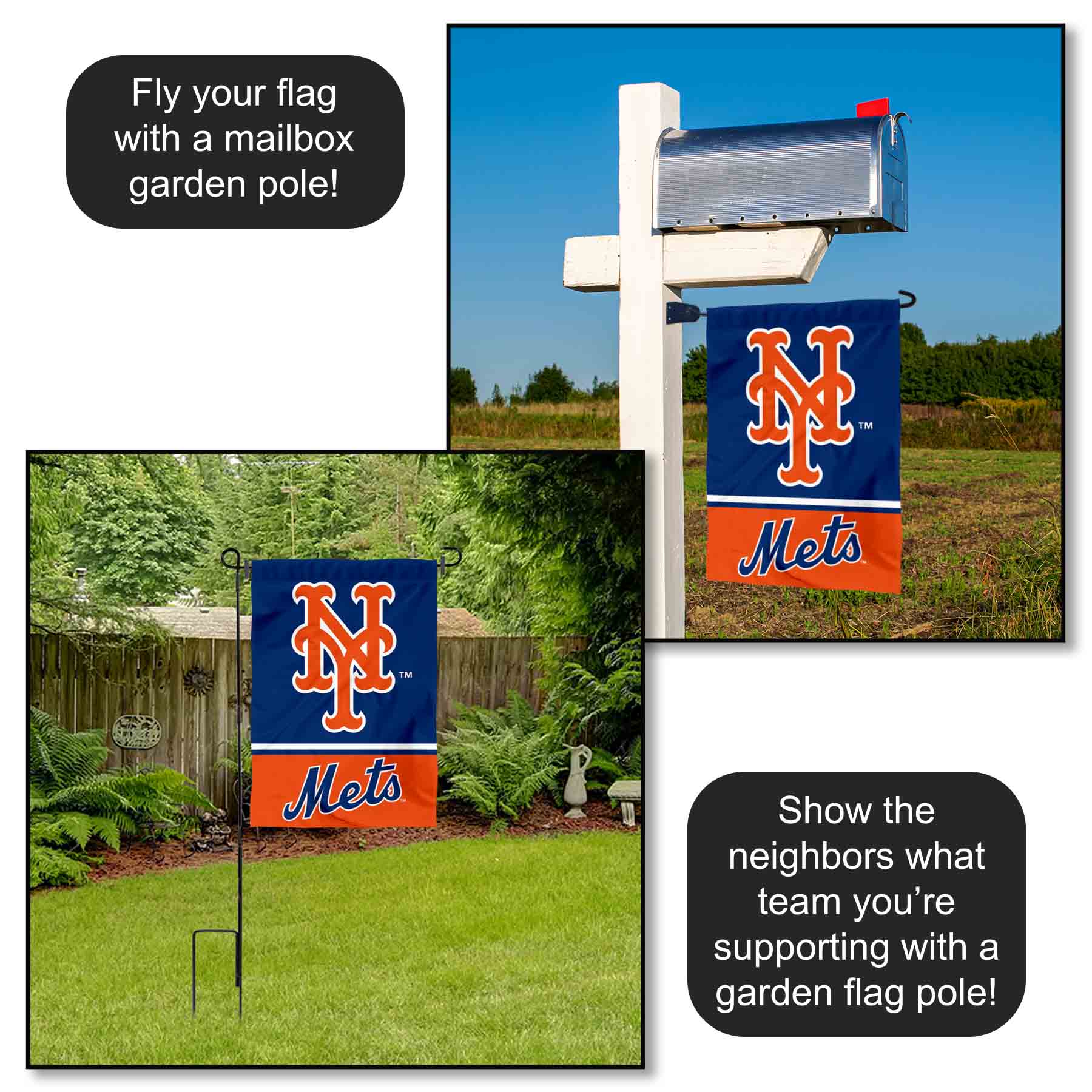 New York Mets Garden Flag and Yard Banner