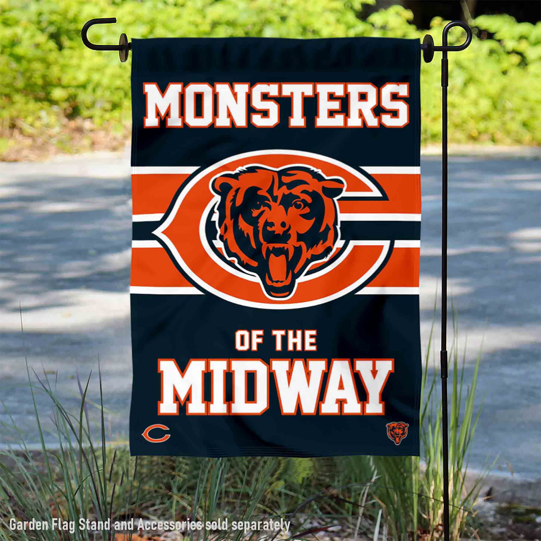 Wincraft 3208575709 NFL Chicago Bears Flag Garden Style 2 Sided Slogan Design, 12 x 18 in., 1