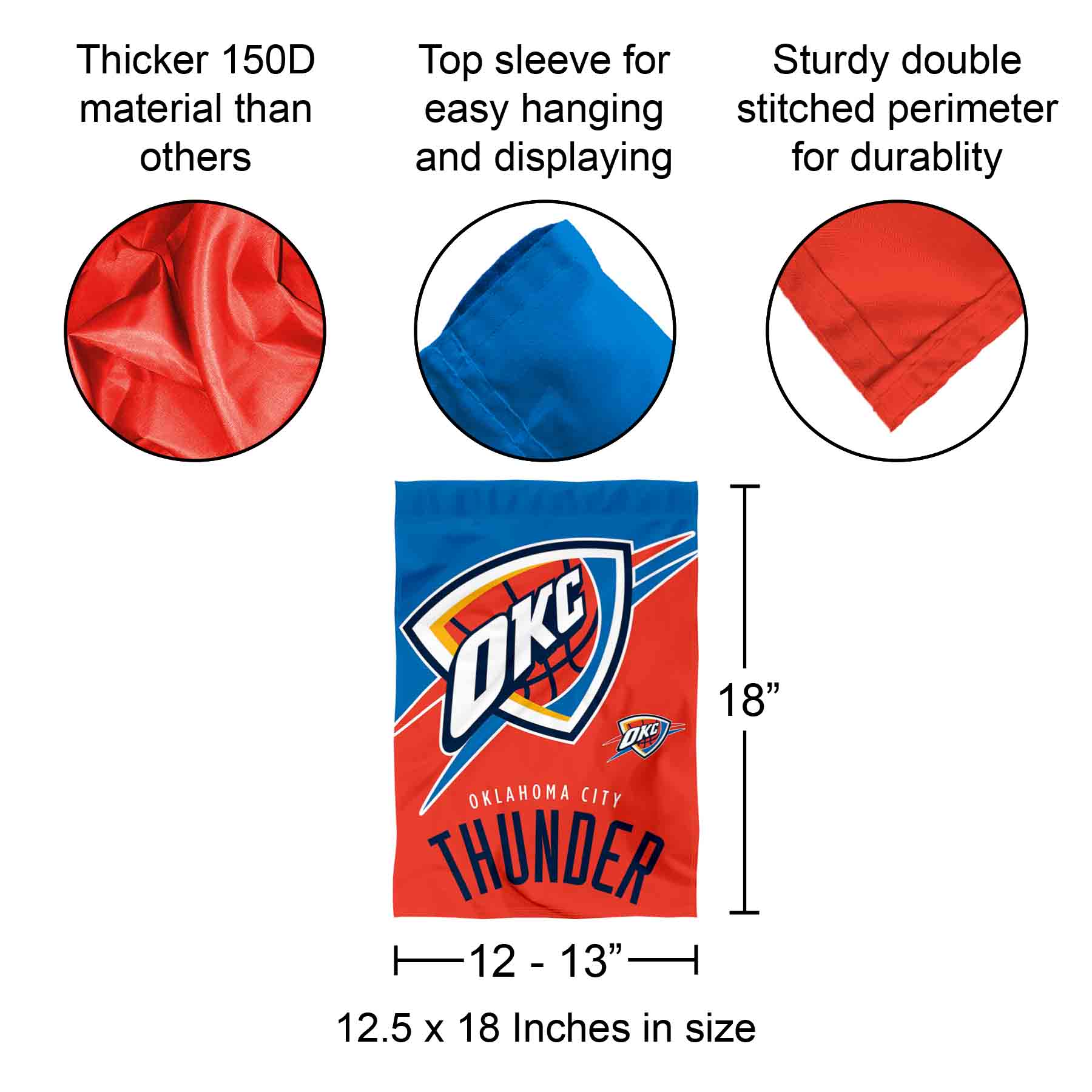 OK City Thunder Garden Yard Banner Flag