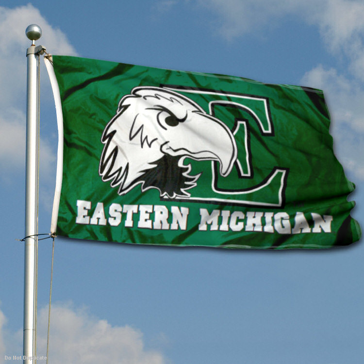 Eastern Michigan Banner Flag EMU Double Sided