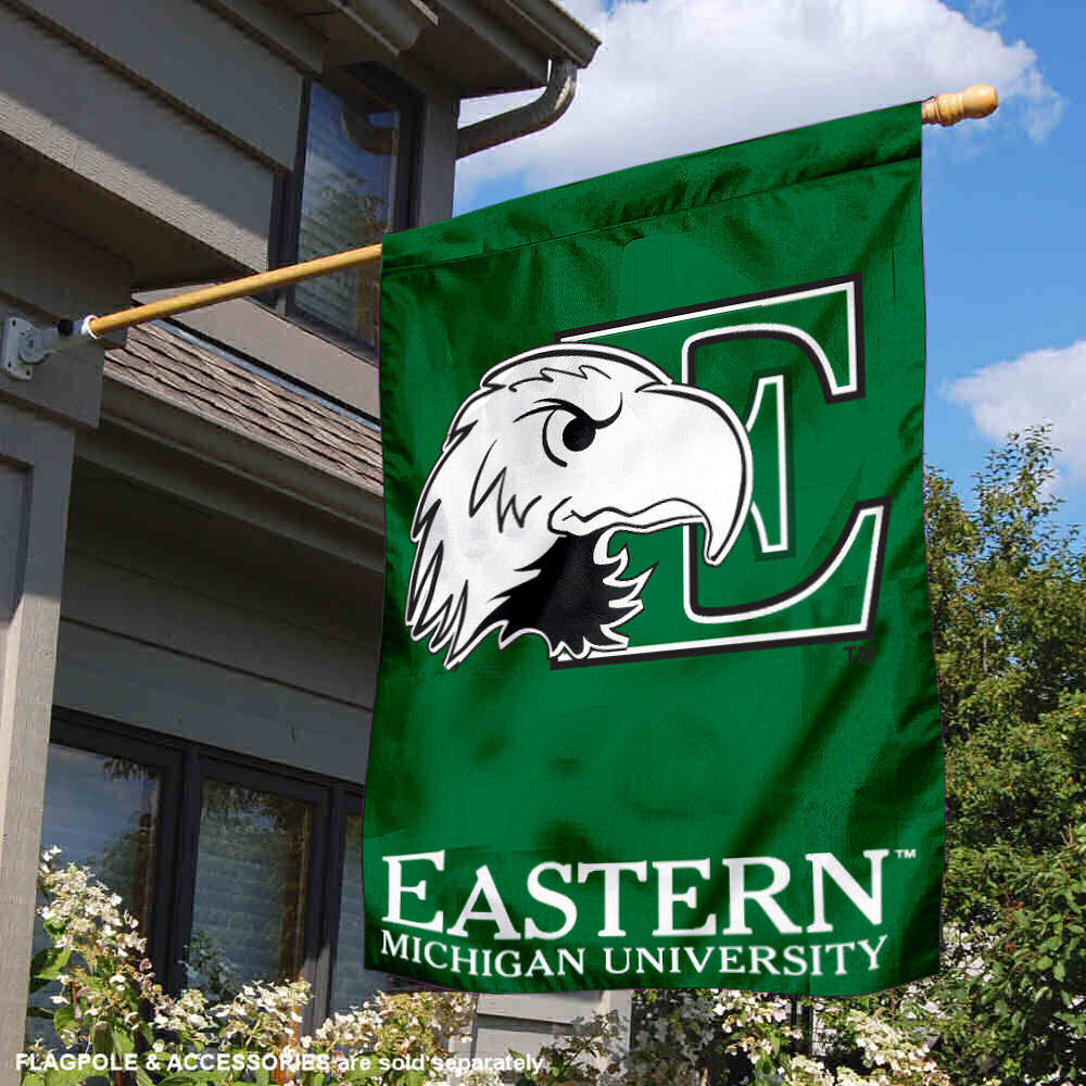 Eastern Michigan Eagles EMU University College House Flag