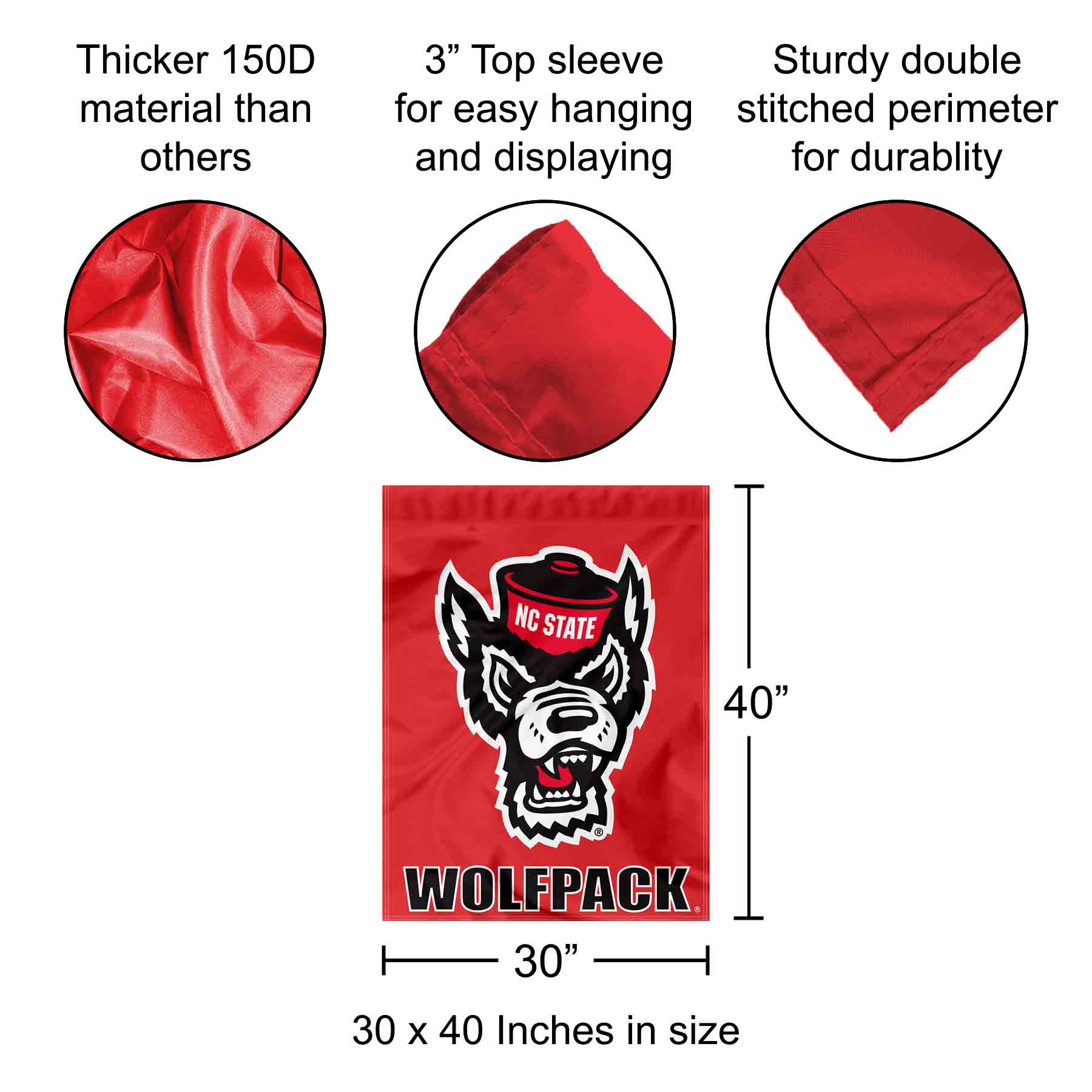 NC State Banner Flag 816844017490 EBay