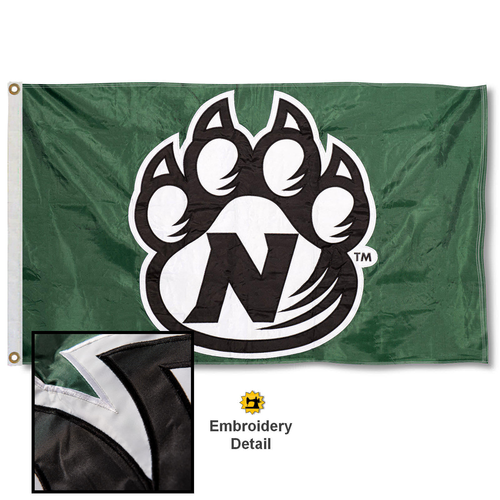 Southwest Missouri State University >> Northwest Missouri State University Embroidered And Appliqued Nylon Flag Southwest Missouri State University >> Northwest Missouri State University Embroidered And Appliqued Nylon Flag