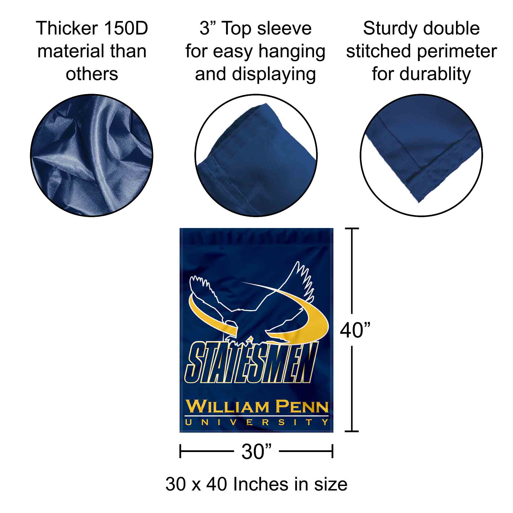 William Penn University Banner Flag 816844018152 EBay