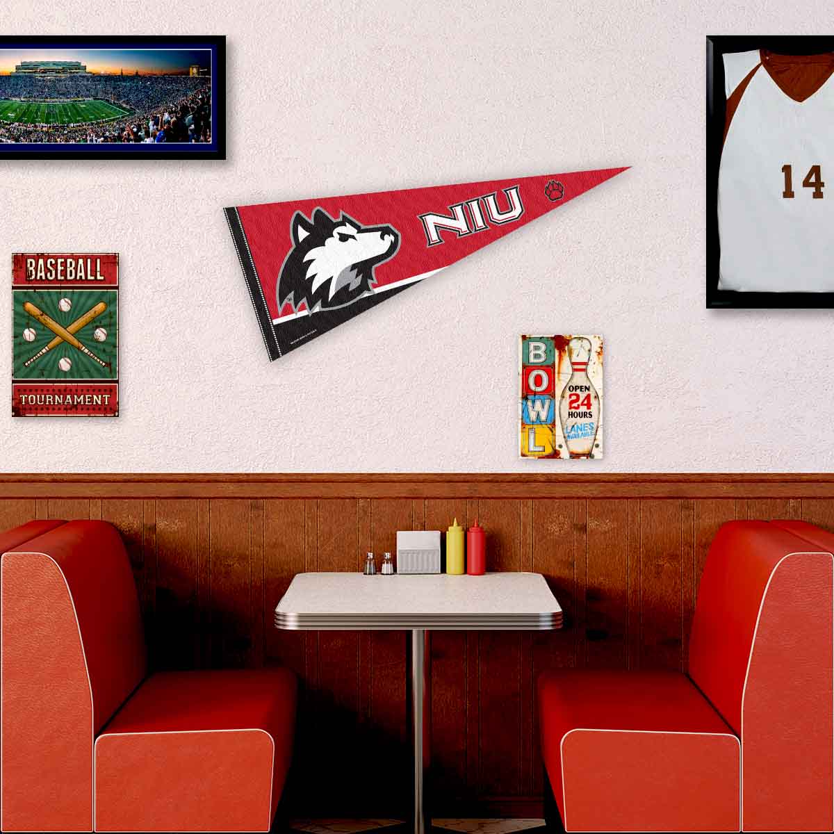 Illinois State University Redbirds Felt Pennant - 12x30 Inch College Sports Memorabilia