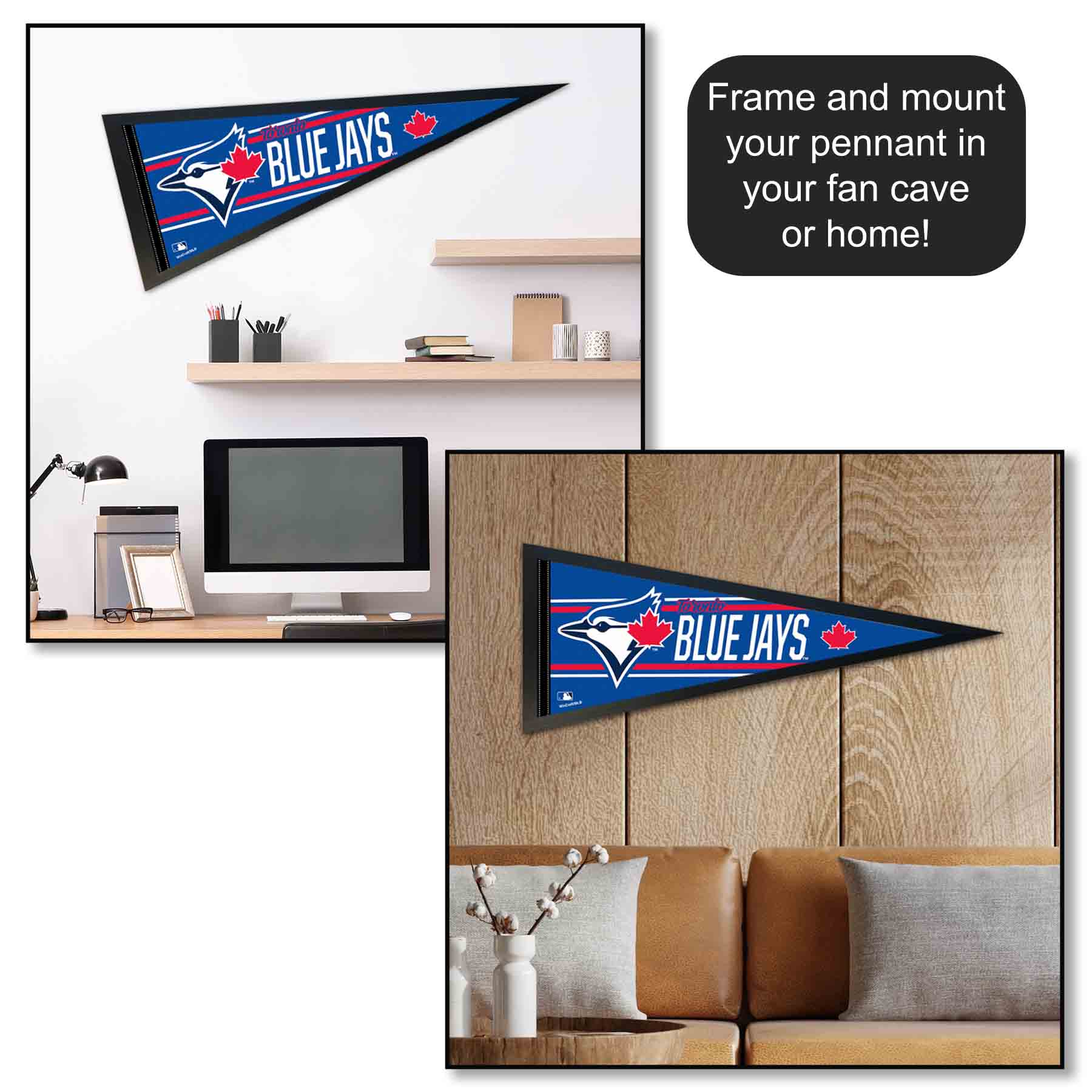 Toronto Blue Jays MLB 12 in X 30 in Pennant detailed image 4