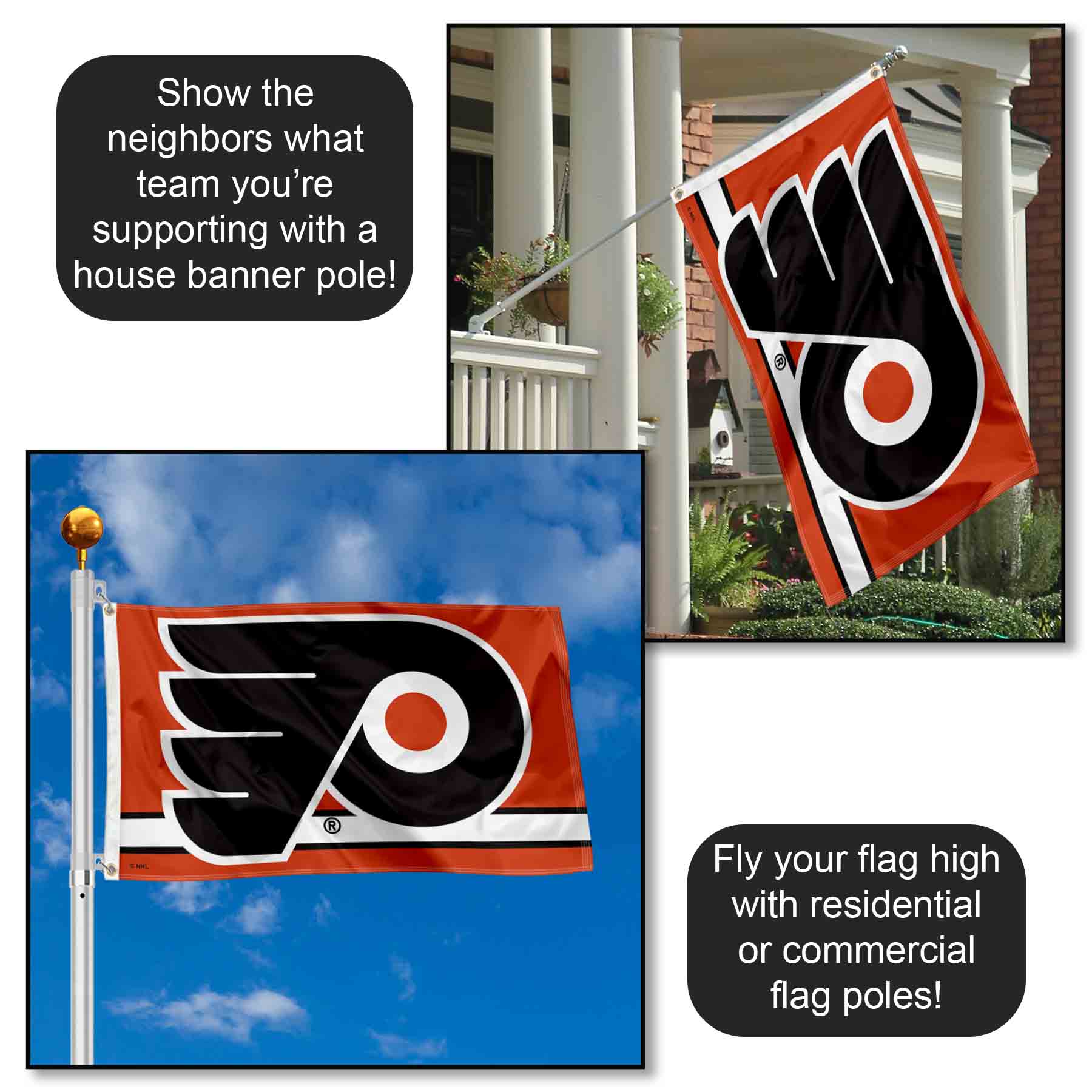 Philadelphia Flyers Stripe Flag detailed image 3
