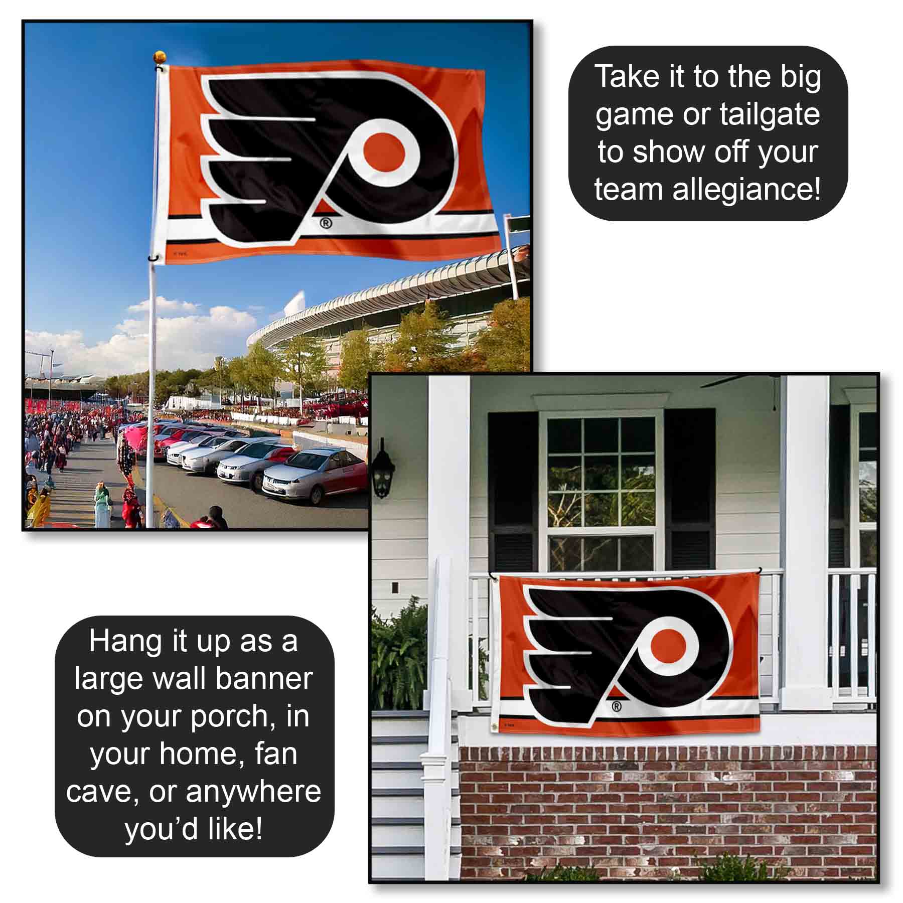 Philadelphia Flyers Stripe Flag detailed image 4