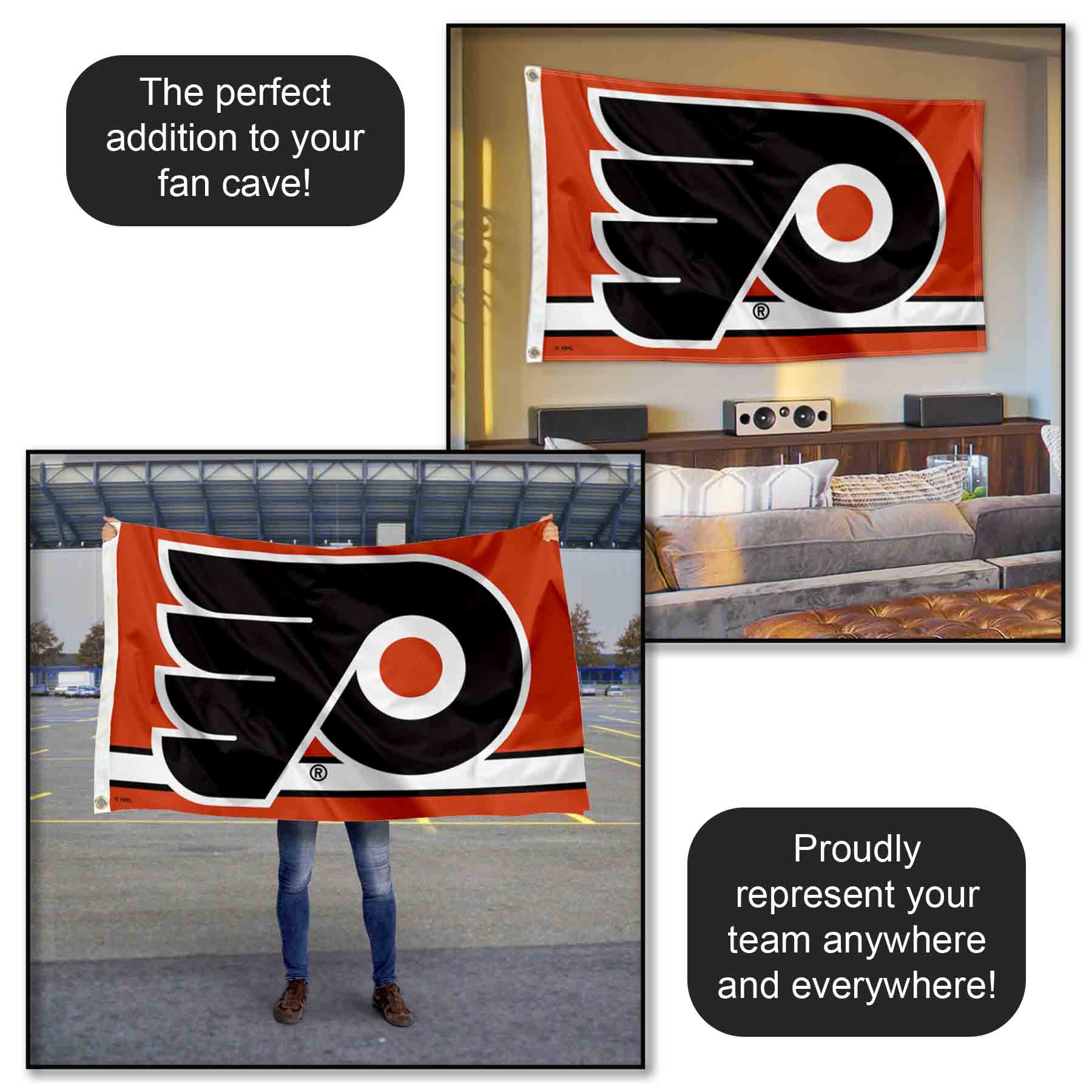 Philadelphia Flyers Stripe Flag detailed image 5