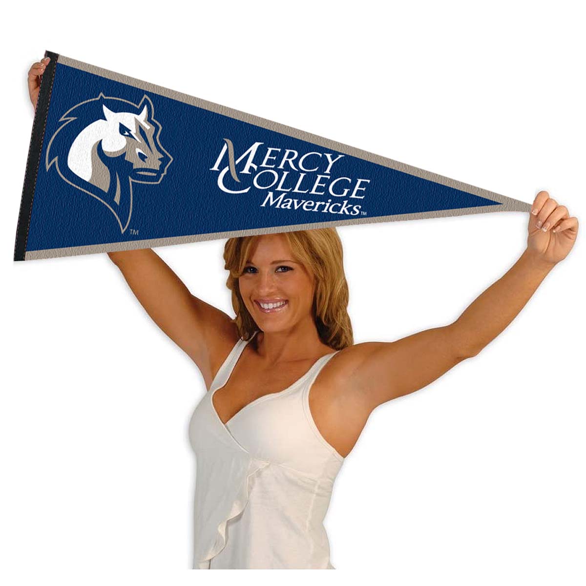 Mercy College Mavericks 12" X 30" College Pennant