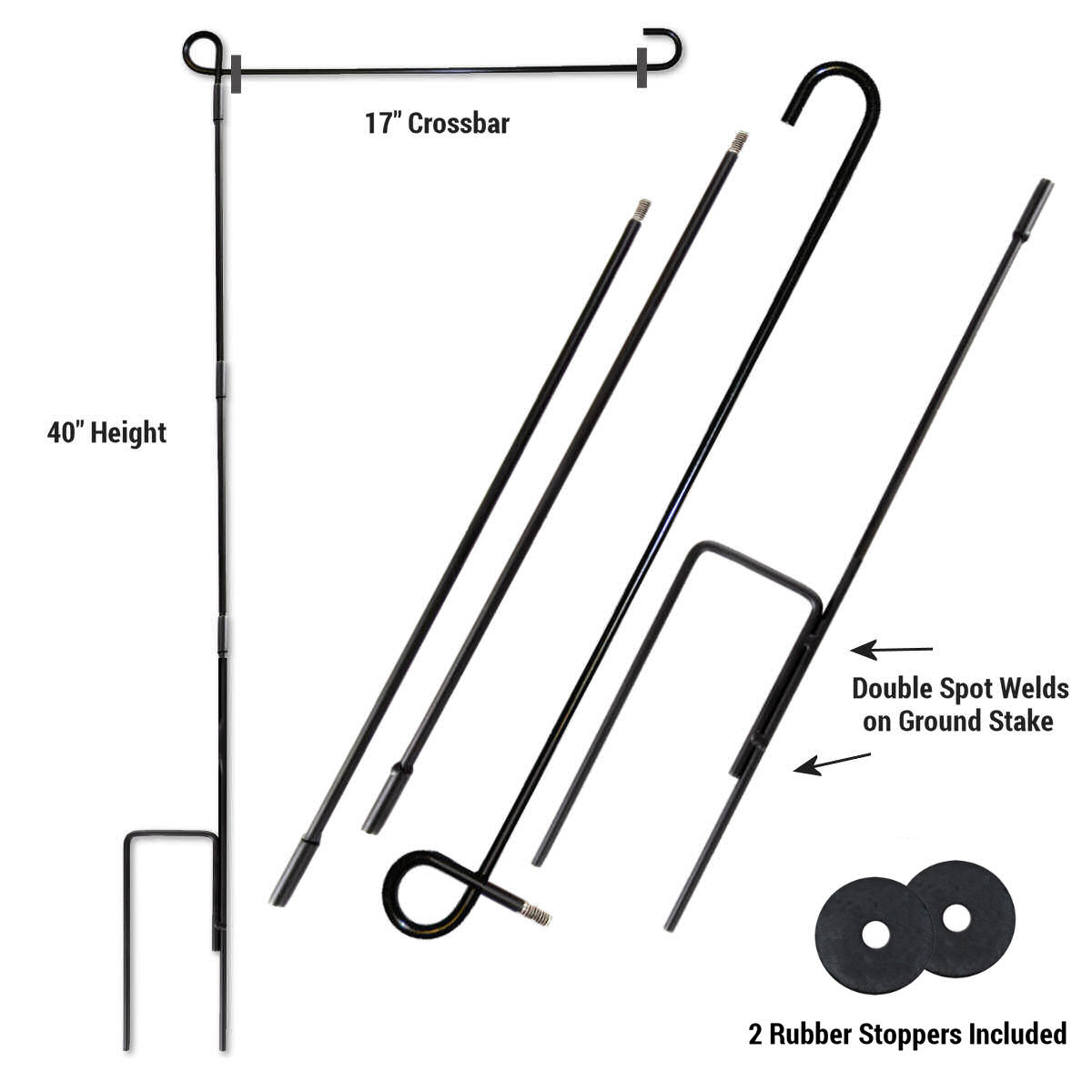 Georgia Bulldogs National Champions Garden Flag and Stand Pole Kit - Bild 3 von 3
